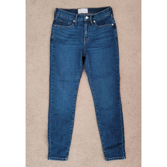 Everlane Women's Blue‎ Mid Rise Dark Wash Skinny Jeans. Size 26 - Picture 2 of 7